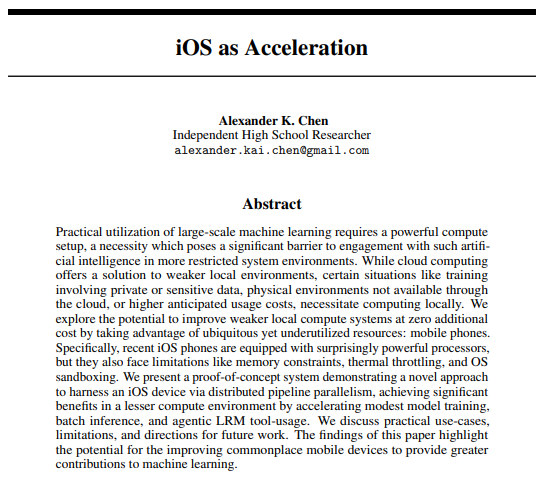 iOS as Acceleration Abstract