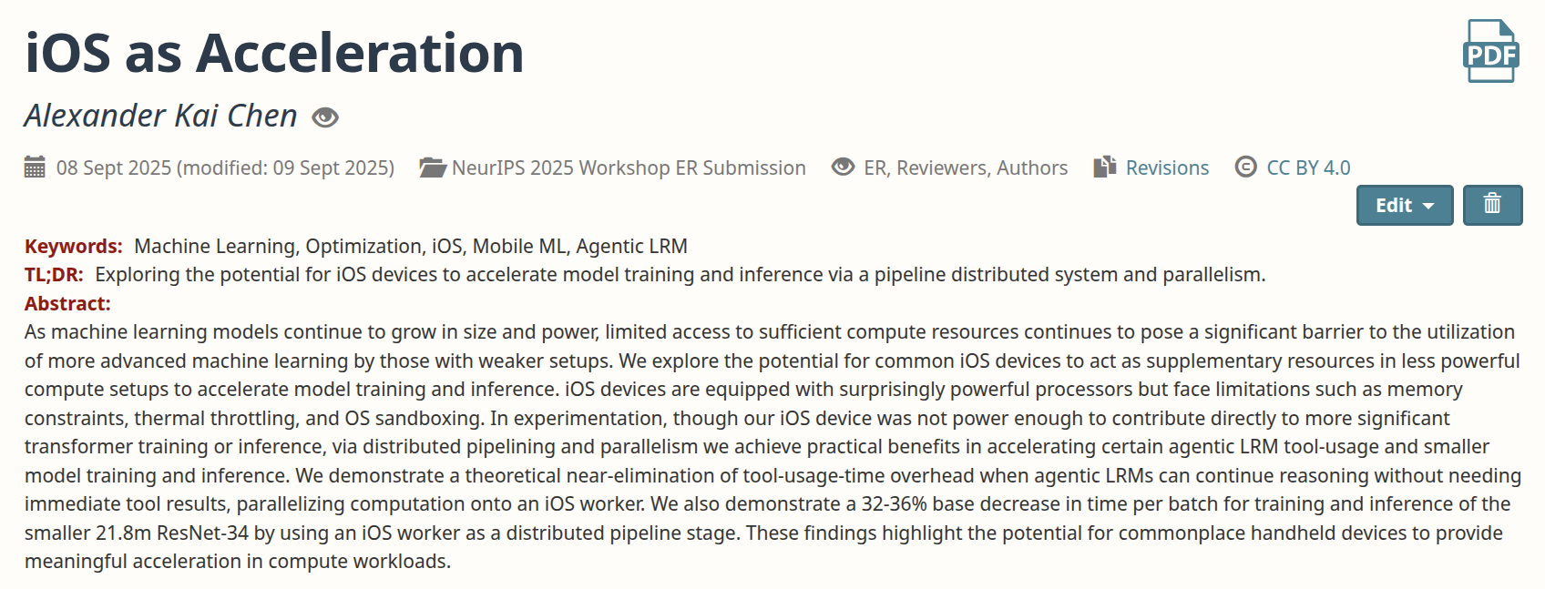 iOS as Acceleration Abstract